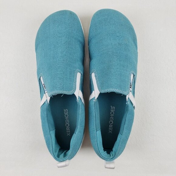 Xero Shoes Aptos Slip On Shoe Women 10 Turquoise Barefoot Minimalist Hemp Casual - Picture 9 of 13